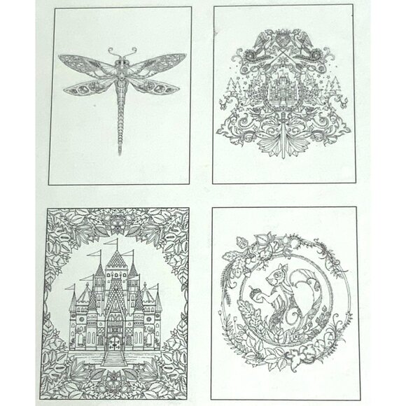 Johanna Basford Enchanted Forest Coloring Color-in Notecards Book Whimsical - Picture 8 of 9